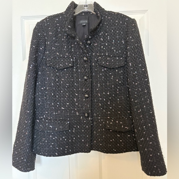 NWOT! Ann Taylor Black & Metallic Tweed Blazer - Picture 1 of 10